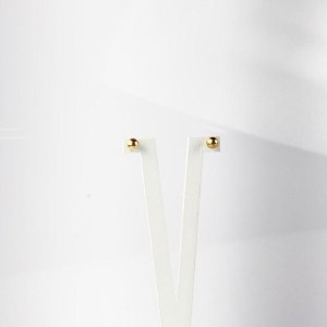 Brinco Bolinha Infantil Folheado a Ouro 18k P