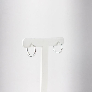 Brinco de Argolinhas Redondas Folheado a Prata