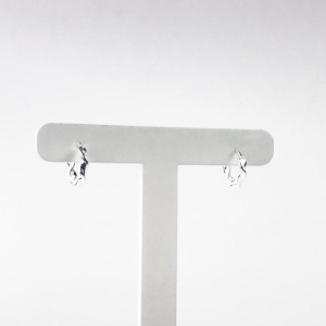 Brinco de Argolinhas Torcidas Folheado a Prata