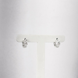 Brinco de Argolinhas Trançadas Folheado a Prata