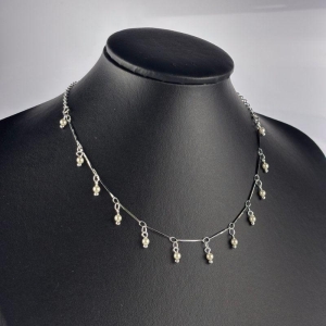 Choker com Mini Pérolas Folheado a Prata