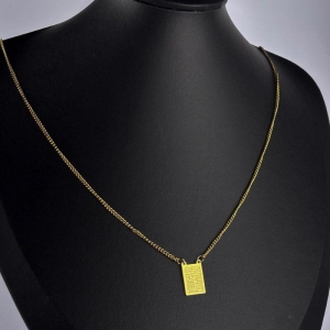 Escapulário Jesus em Aço Inox 316L na cor Dourada