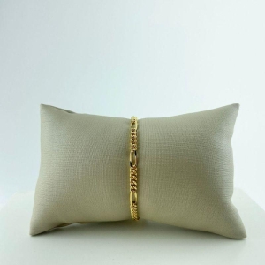 Pulseira de Elos Groumet Folheado a Ouro 18k