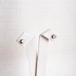 Brinco Ponto de Luz Folheado a Ouro 18k