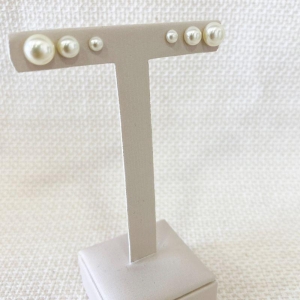 Brinco Trio Pérola Folheado a Ouro 18k