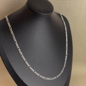 Corrente Grumet Masculina Folheada a Prata