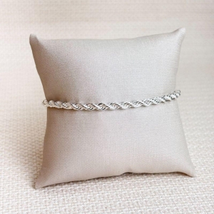 Pulseira Cordão Baiano Folheada a Prata