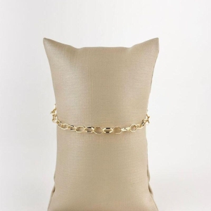 Pulseira de Elo Português Folheada a Ouro 18k