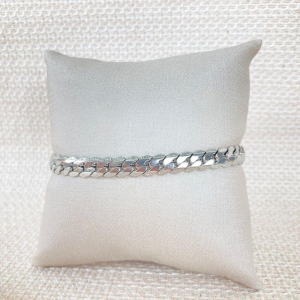 Pulseira Masculina em Aço Inox Prateado