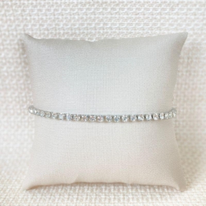 Pulseira Riviera Cristal em Aço Inox Prateado