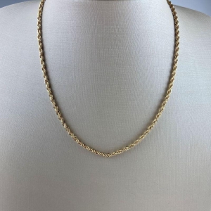 Colar Cordão Baiano Folheado a Ouro 18k