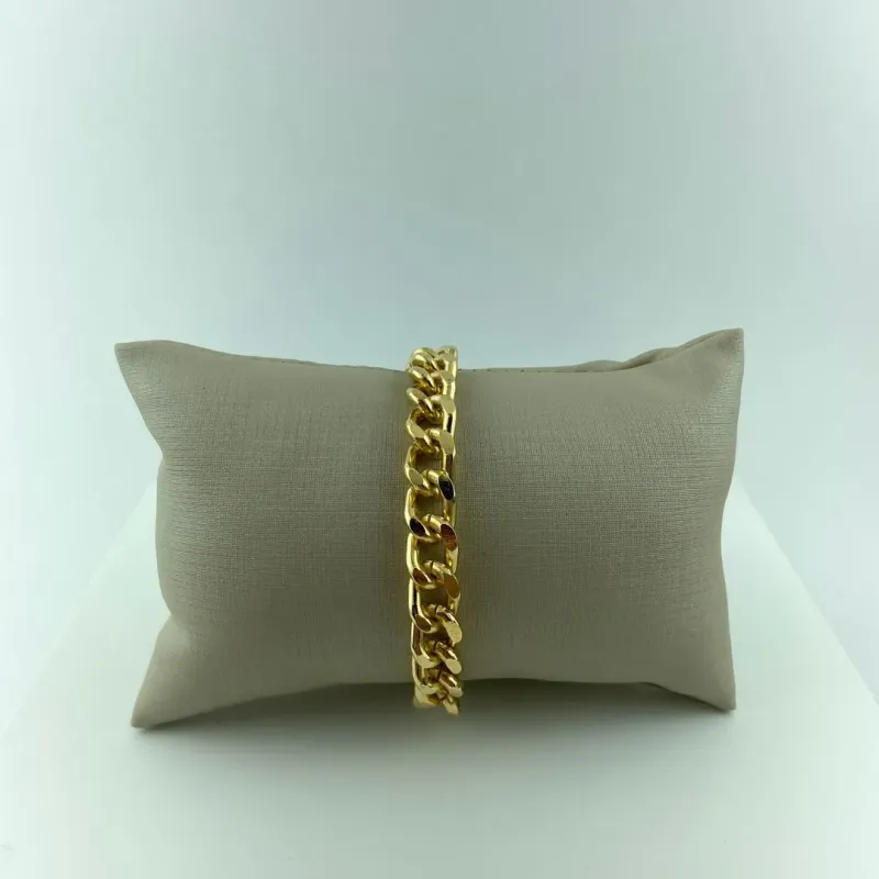 Pulseira Elo Groumet  Folheado a Ouro 18k
