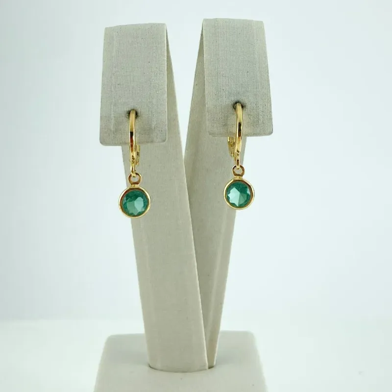 Brinco Argolinha com Pingente de Zircônia Folheado a Ouro 18k