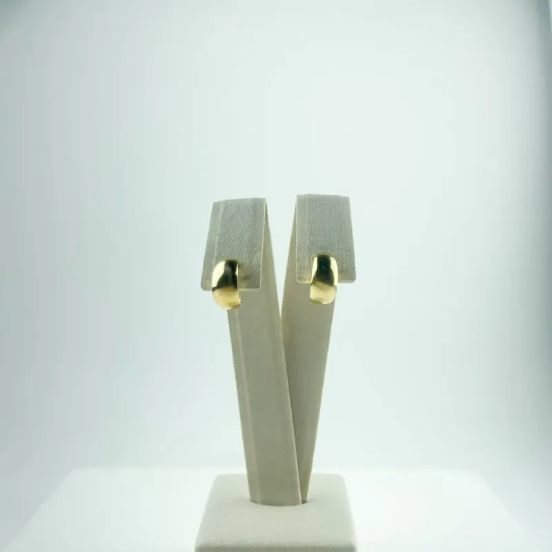 Brinco Argolinha Lisa Folheado a Ouro 18k
