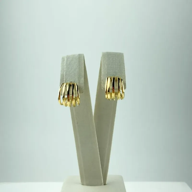 Brinco 5 Aros Folheado a Ouro 18k
