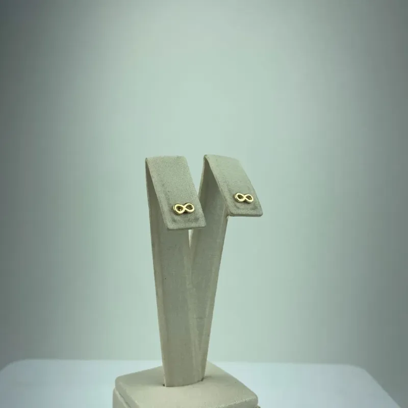 Brinco com Design Infinito Folheado a Ouro 18k