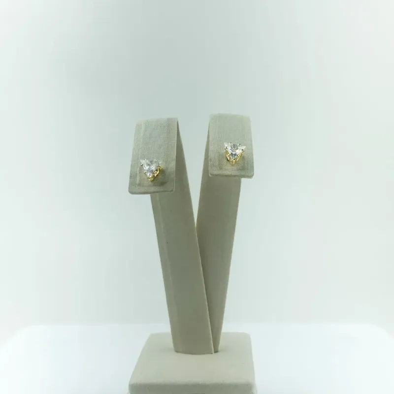 Brinco Ponto de Luz Folheado a Ouro 18k