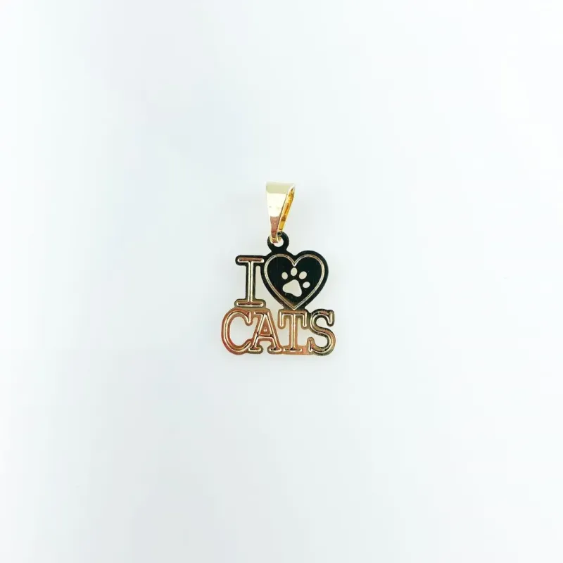Pingente Pet Cats Folheado a Ouro 18k