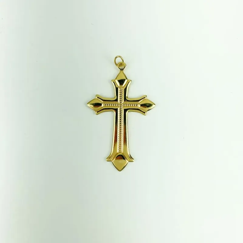 Pingente Cruz Espada Folheado a Ouro 18k