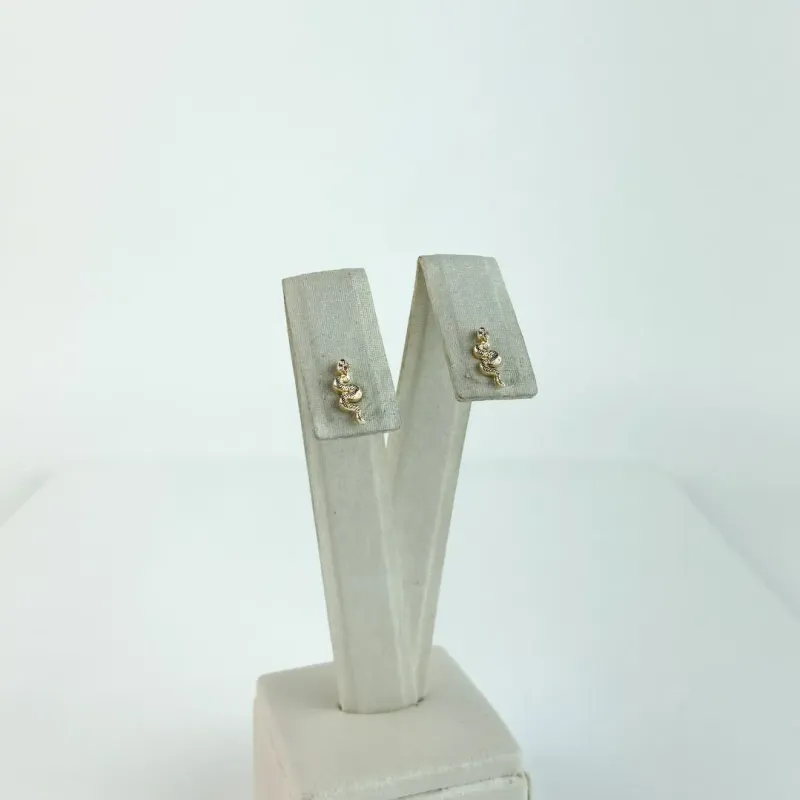 Brinco Cobra Folheado a Ouro 18k