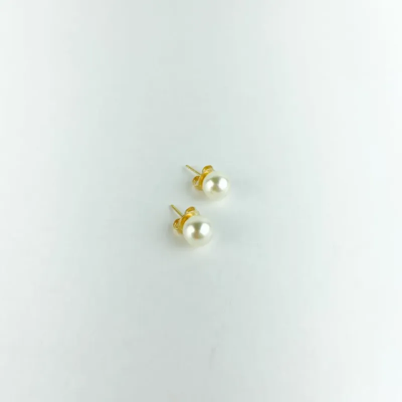 Brinco de Pérola Folheado a Ouro 18k
