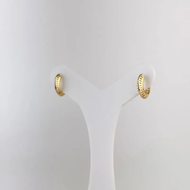 Brinco Argola Vazada Folheado a Ouro 18k