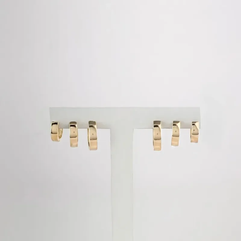 Brinco Trio Argola Banhada a Ouro 18k
