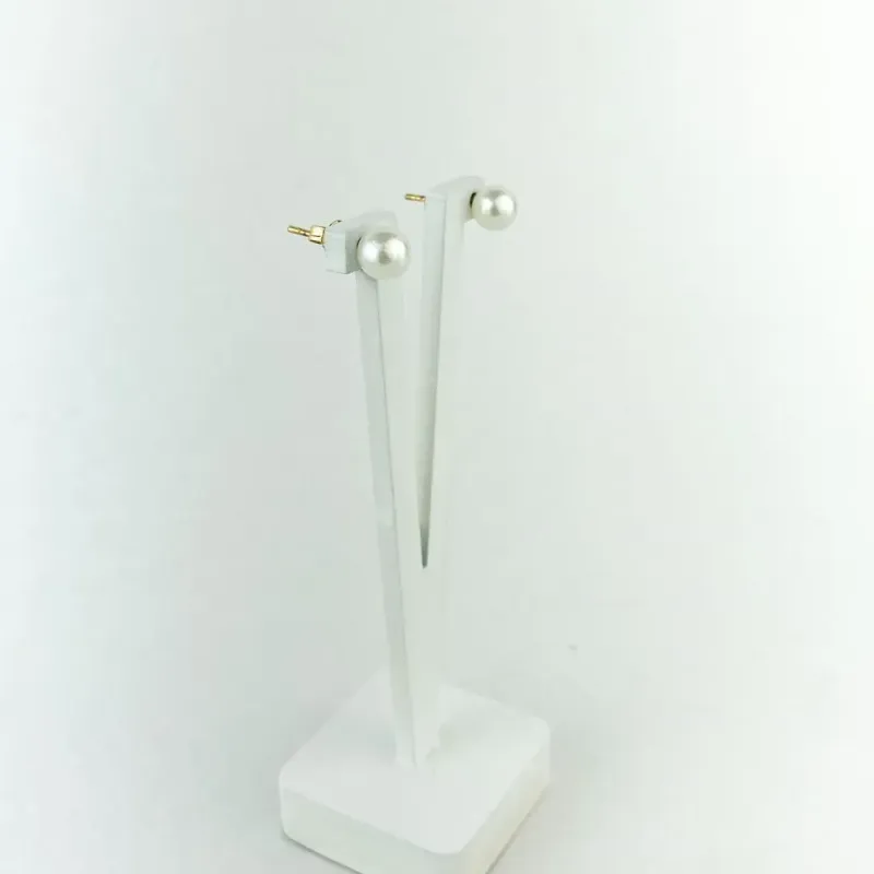 Brinco de Pérolas Folheado a Ouro 18k
