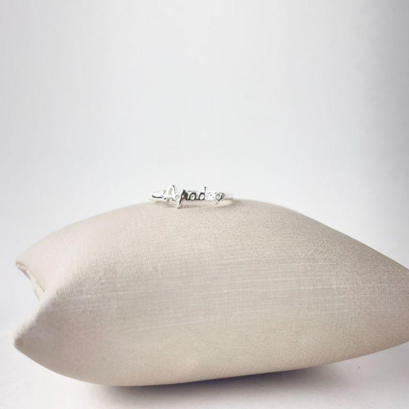 Anel Agradeço Folheado a Prata