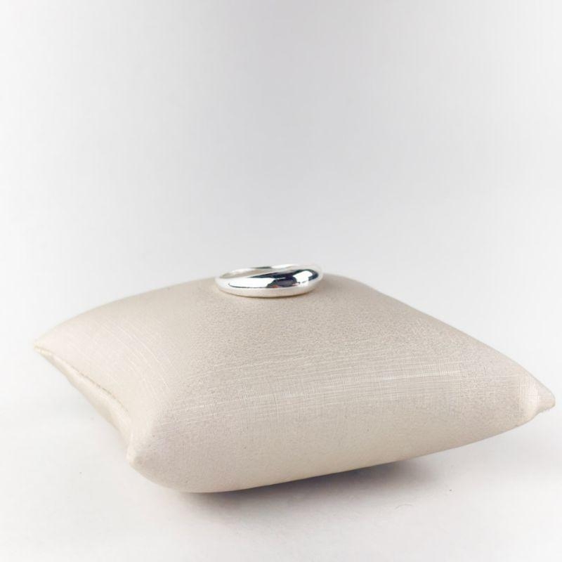 Anel Oval Folheado a Prata