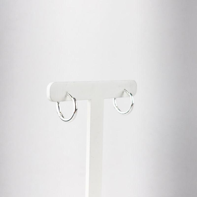 Brinco de Argolinhas Redondas Folheado a Prata