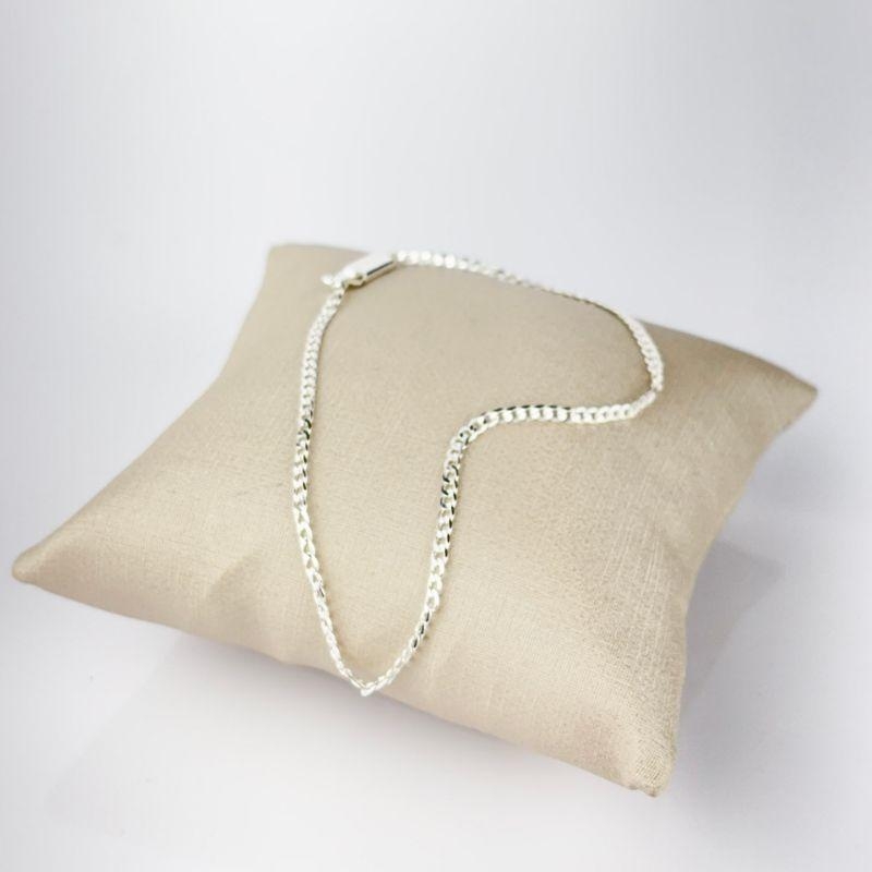 Pulseira Masculina Grumet 3,1mm Folheada a Prata