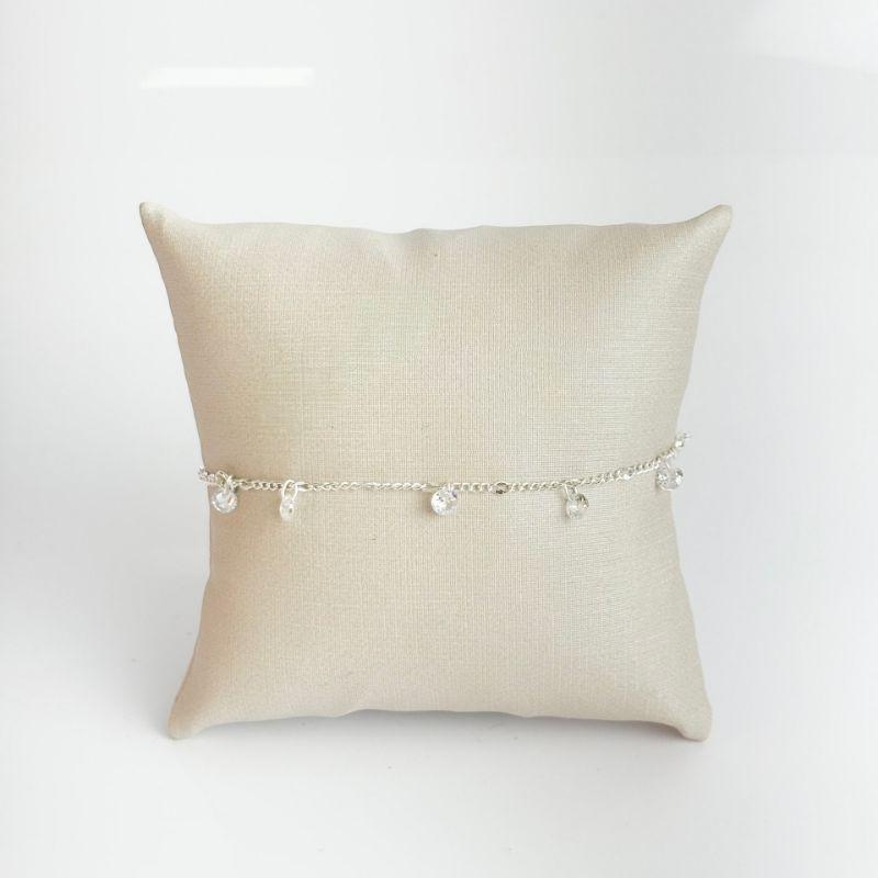 Pulseira com Pontos de Luz Folheada a Prata