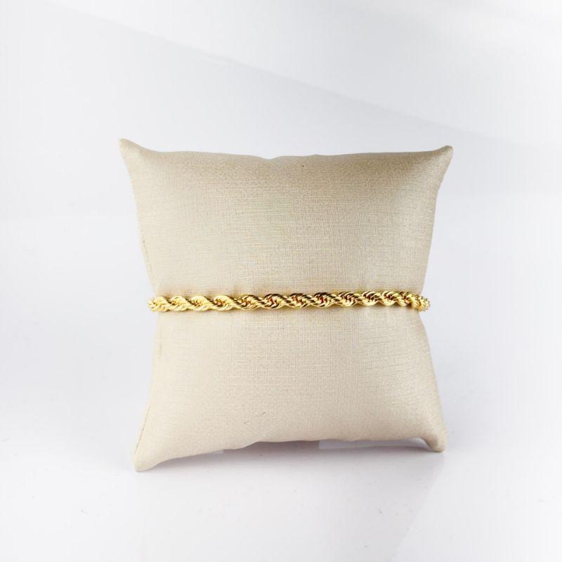 Pulseira Cordão Baiano 4mm Folheada a Ouro 18K