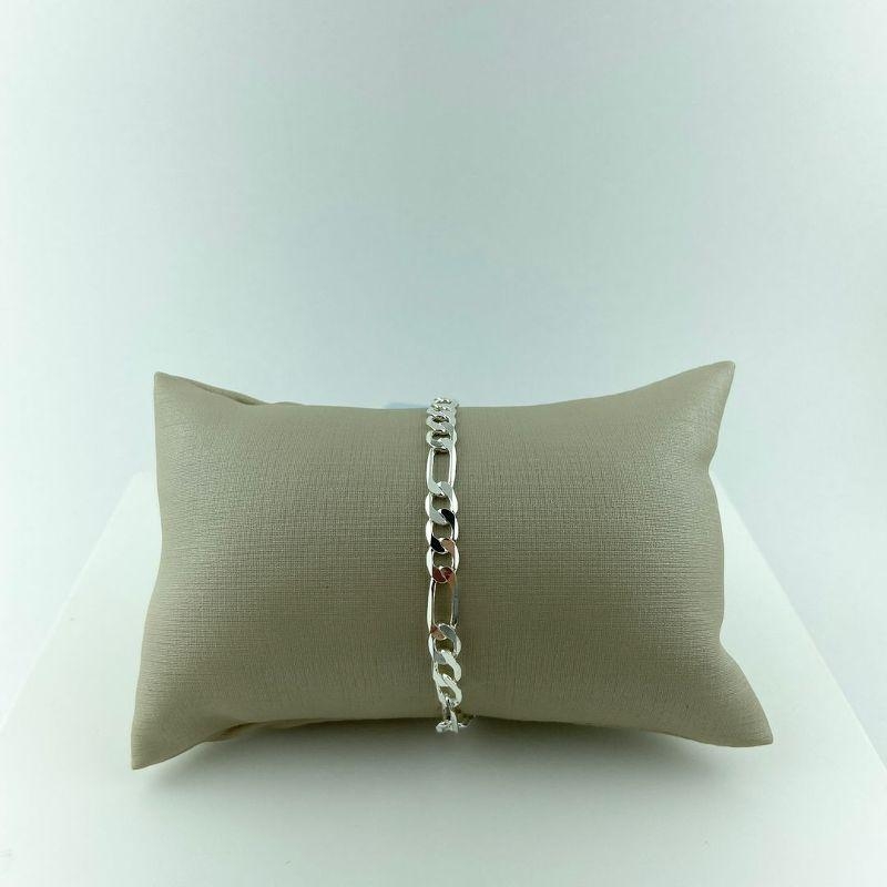 Pulseira Masculina Elo Grumet Folheada a Prata