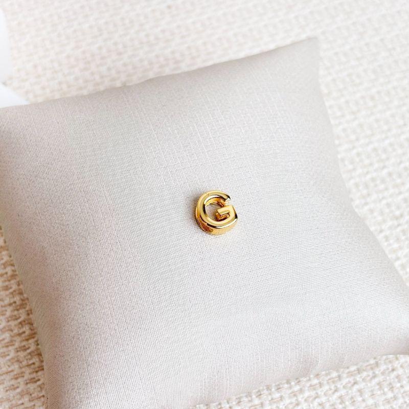 Pingente Letra G Lisa Folheado a Ouro 18k