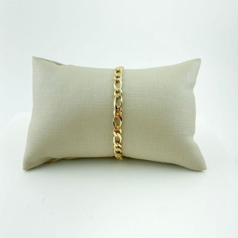 Pulseira Masculina Groumet Masculina Folheado a Ouro 18k