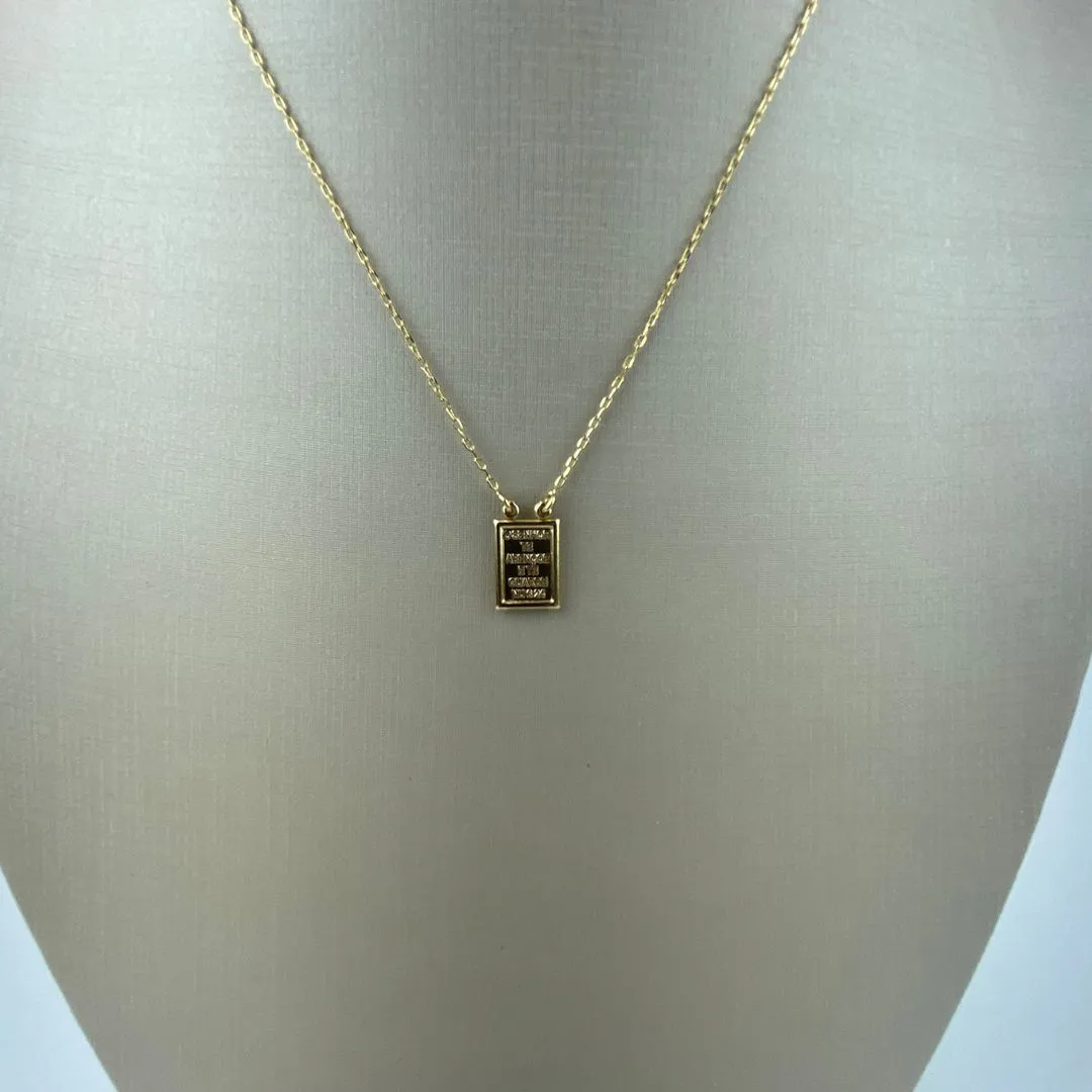 Escapulário Sagrado Coração de Jesus e Nossa Senhora do Carmo - Elo Cadeadinho Folheado a Ouro 18k