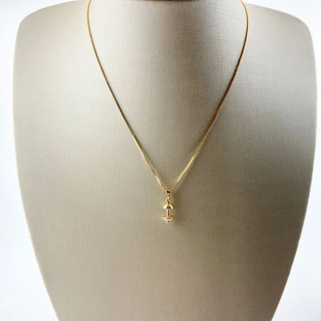 Colar Veneziana com Pingente de Halter Folheado a Ouro 18k