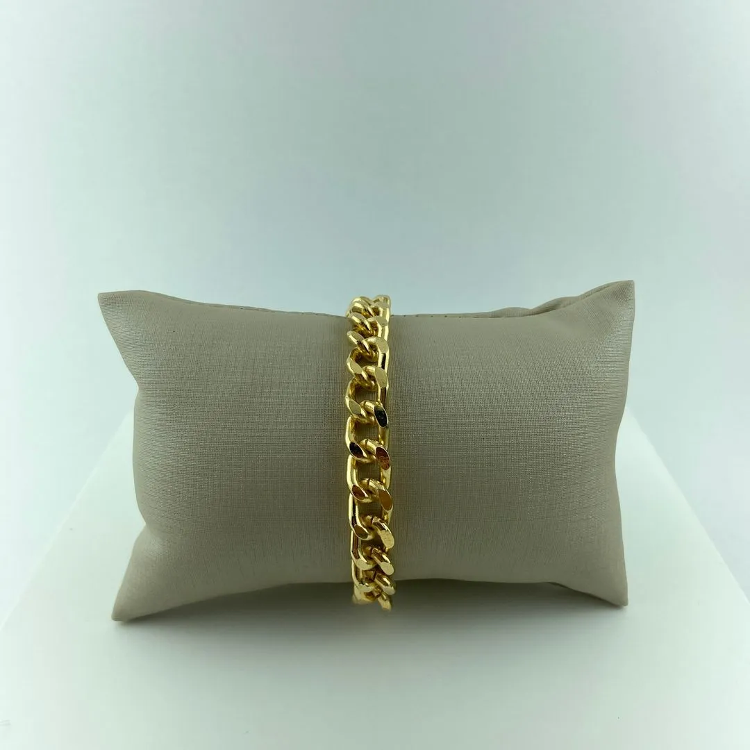 Pulseira Elo Groumet  Folheado a Ouro 18k