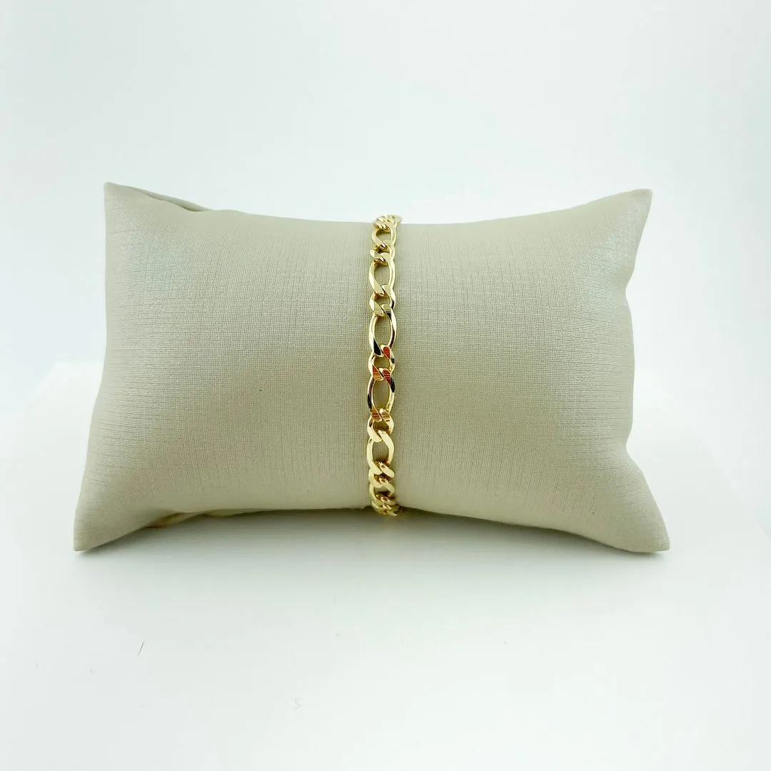 Pulseira Groumet Masculina Folheado a Ouro 18k