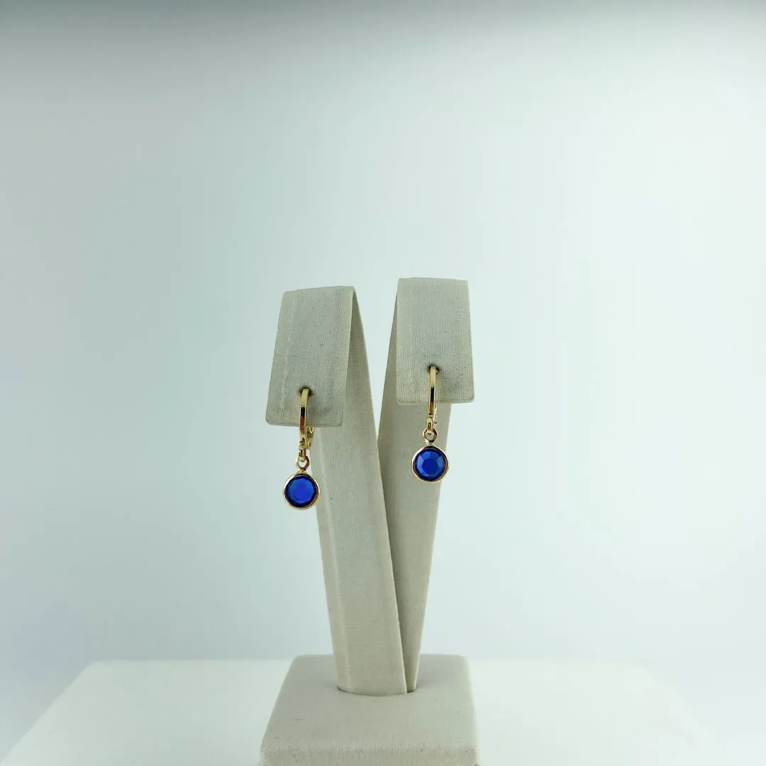 Brinco Argolinha com Pingente de Zircônia Folheado a Ouro 18k
