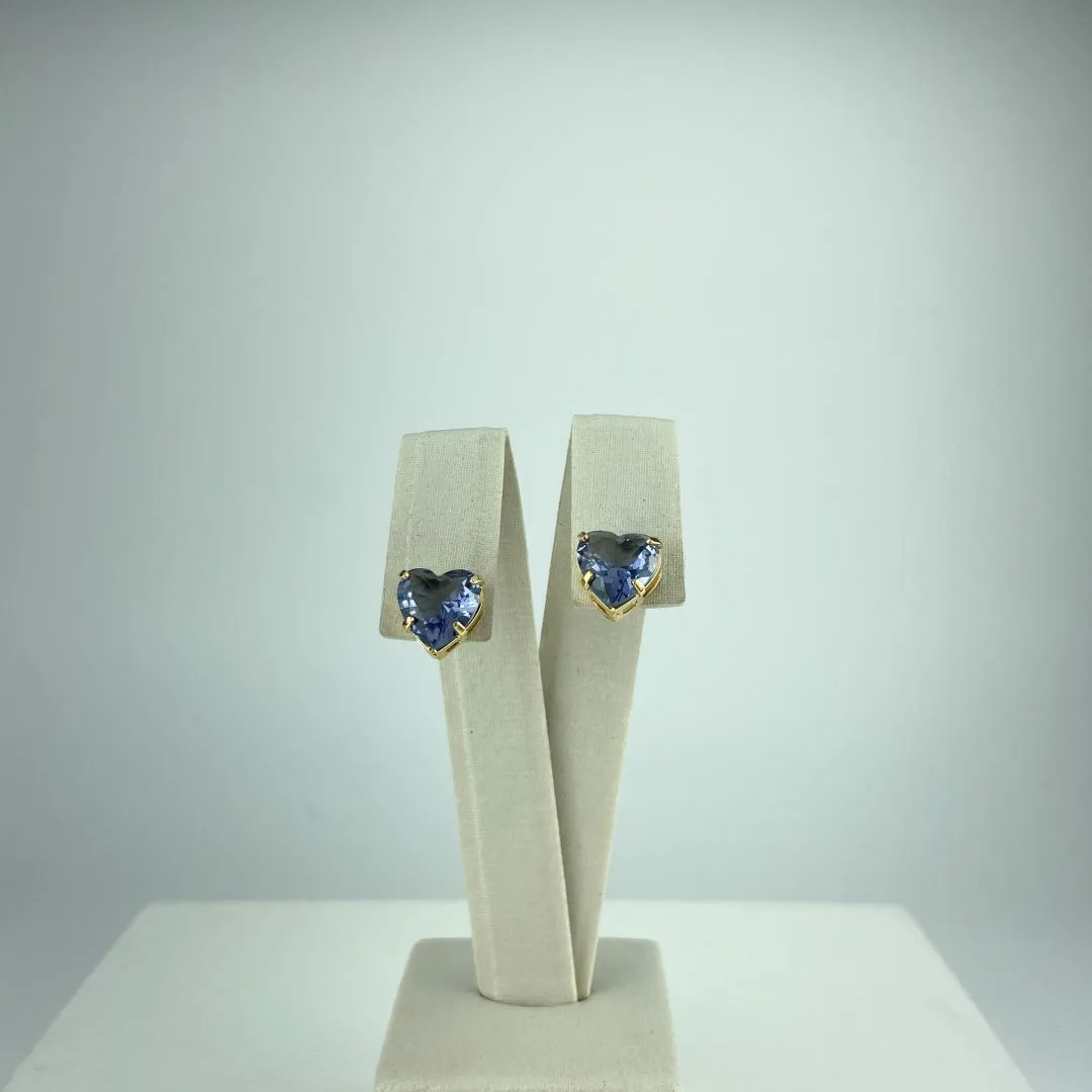 Brinco Design de Coração  Folheado a Ouro 18k