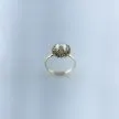 Anel de Pérola com Strass Folheado a Ouro 18k
