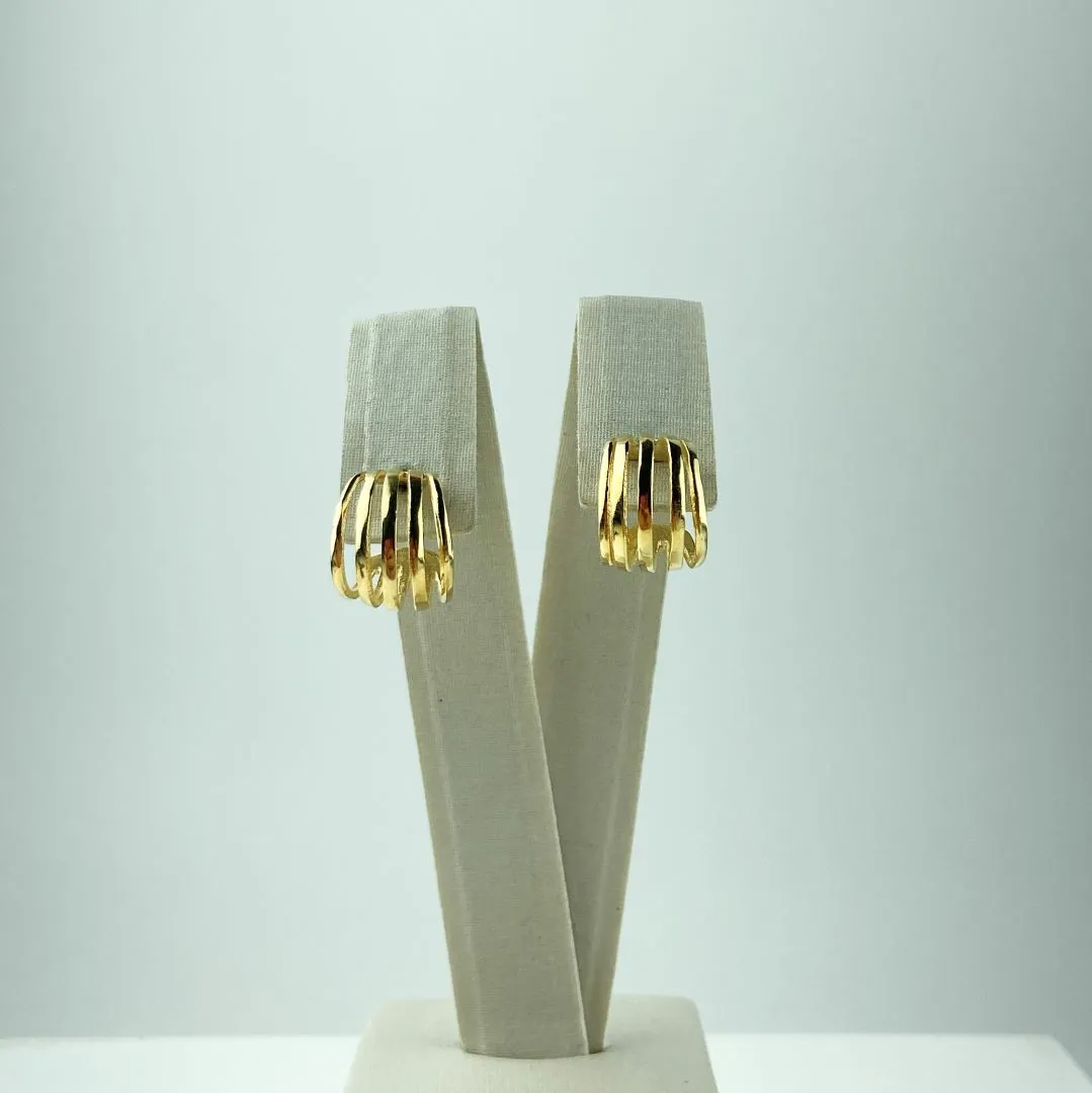 Brinco 5 Aros Folheado a Ouro 18k