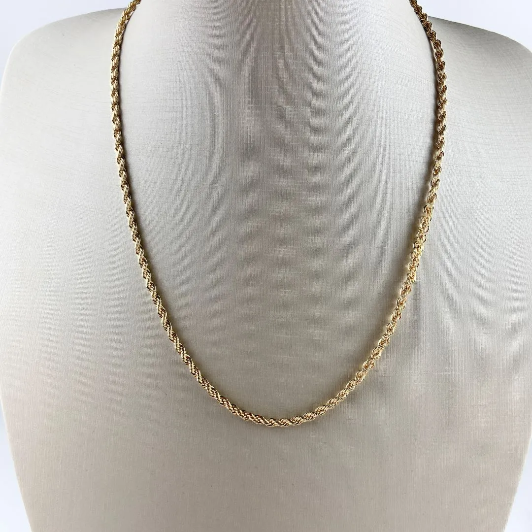 Colar Cordão Baiano Folheado a Ouro 18k