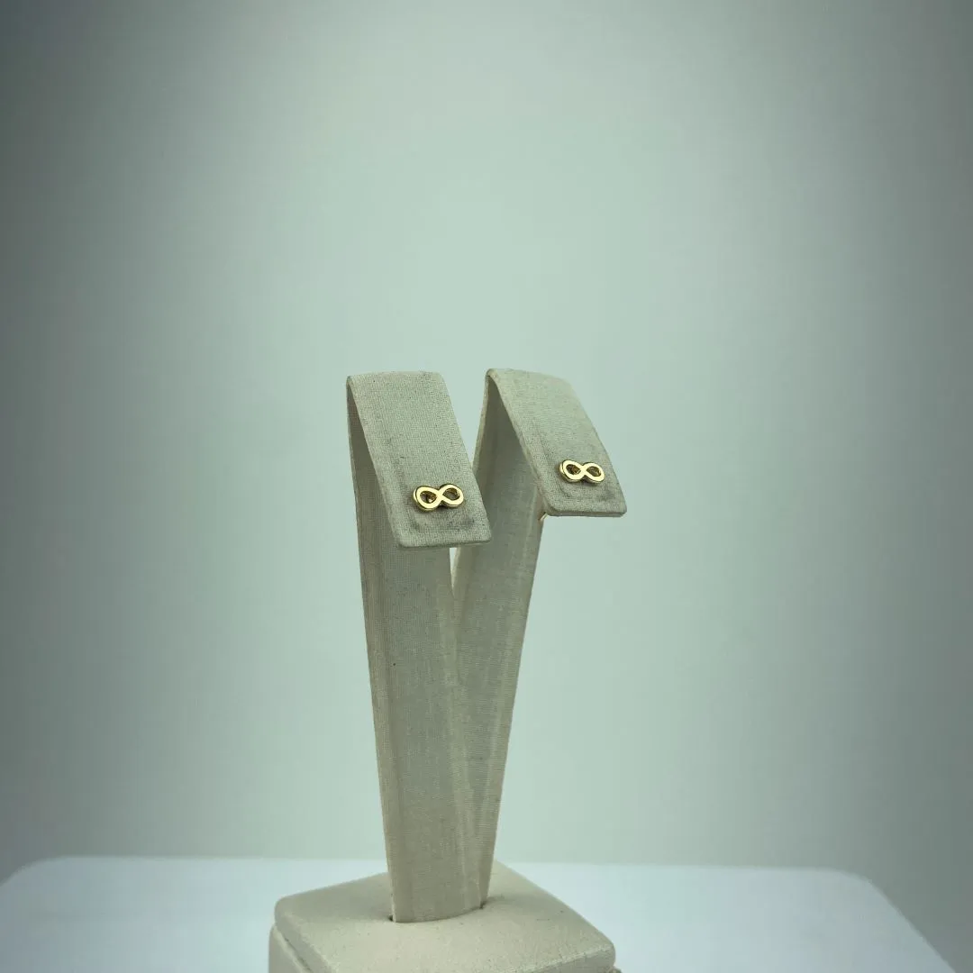 Brinco com Design Infinito Folheado a Ouro 18k