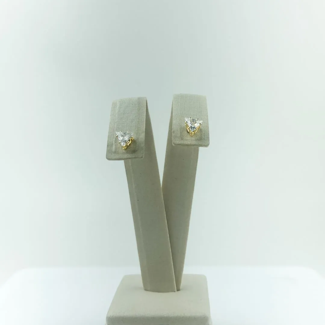 Brinco Ponto de Luz Folheado a Ouro 18k