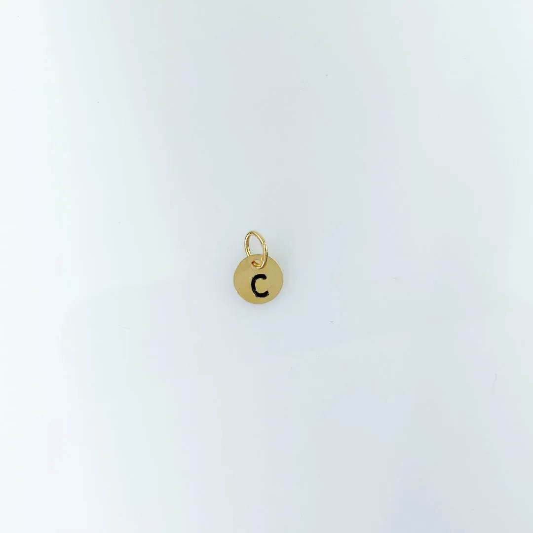 Pingente Letra C Folheado a Ouro 18k