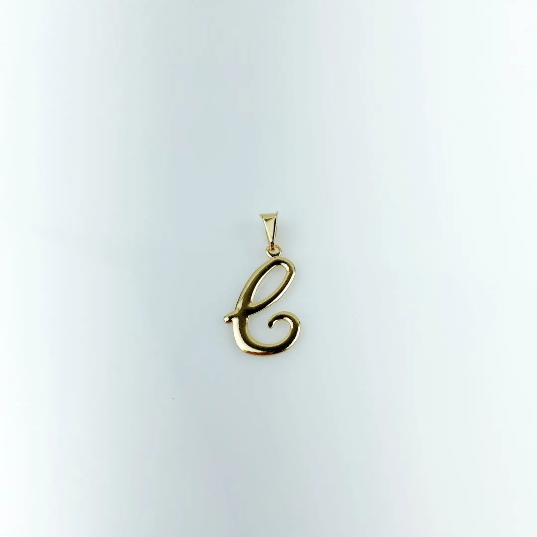 Pingente Letra C Folheado a Ouro 18k